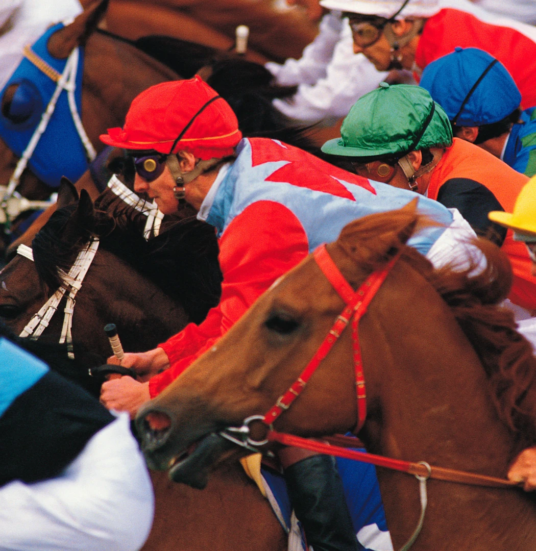 Jockeys riding