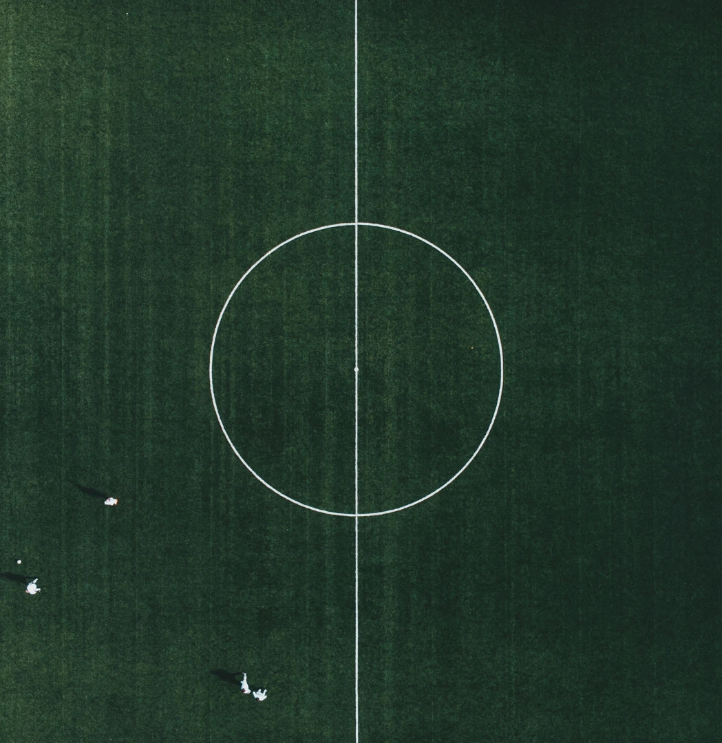 Football pitch from above
